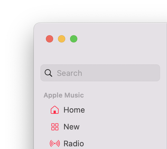 Music sidebar in Sequoia