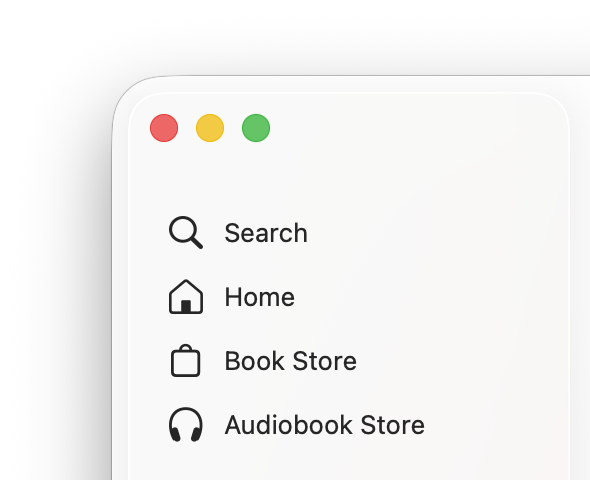 Books sidebar in Tahoe