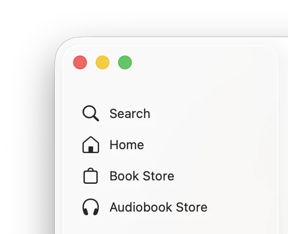 Books sidebar in Tahoe